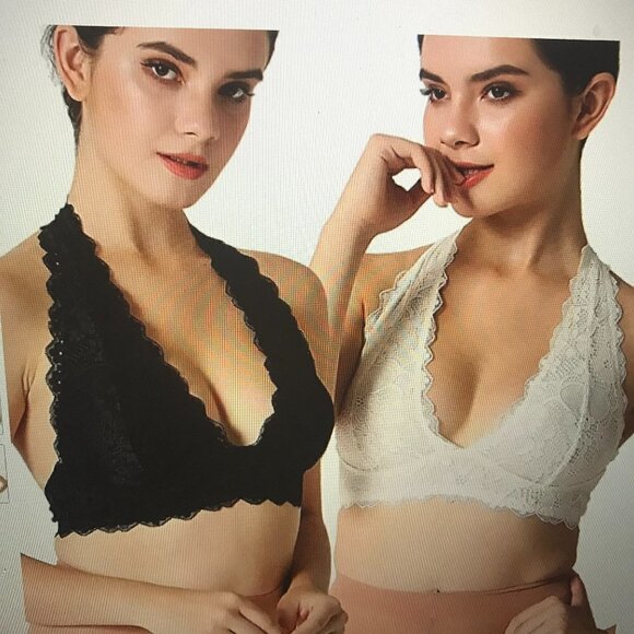 NWT - Marilyn Monroe Floral Lace Halter Bras - Picture 2 of 6